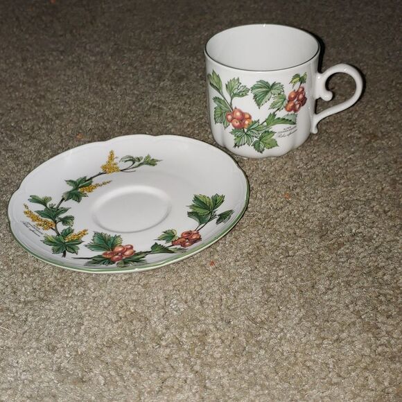 Seltmann Weiden Spulmaschinenfest waldbeere/ forest berries Tea Cup and Saucer - Picture 2 of 8